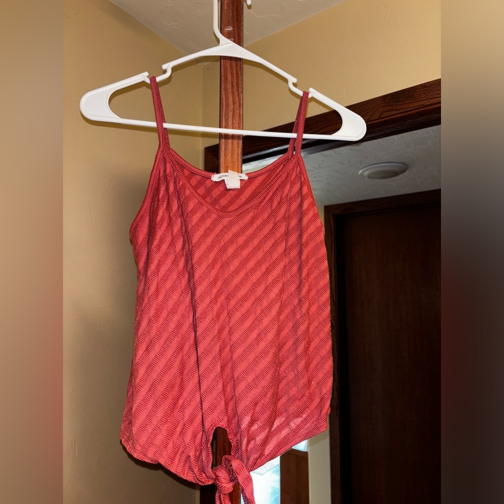 size xs red tank blouse